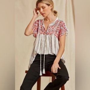 Savanna Jane Multicolor Boho Top